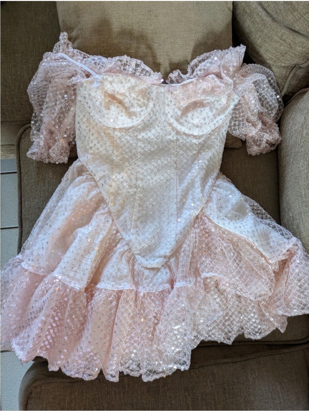 NWT Selkie Sample Strawberry Milk And Showgirl Ferris Wheel Dress (XS)